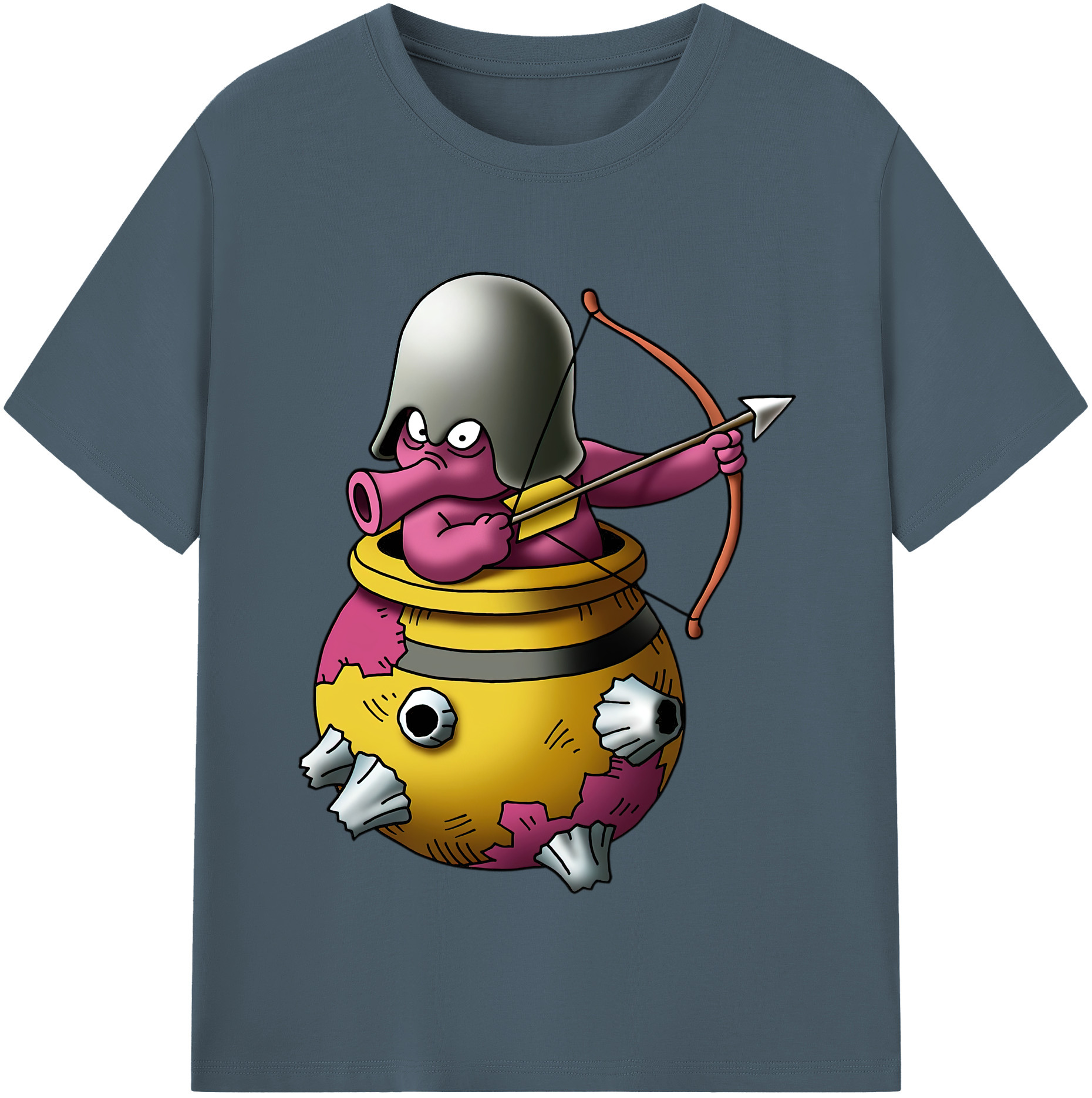 （画像用） ドラゴンクエスト Doragon Kuesuto Dragon Quest 綿100％半袖Tシャツ（フロントプリント）
